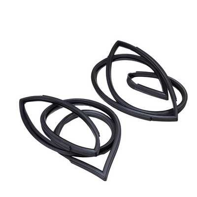 2-Door Sedan 510/1600 Rear Butterfly Quarter Window Frame To Glass Moulded Seals (2)