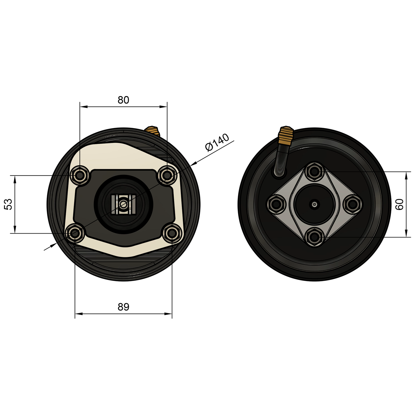 Datsun Small Can Brake Booster and ⅞ Master