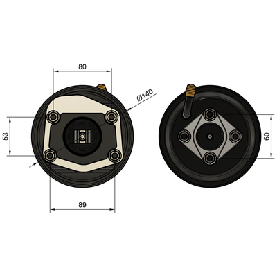 Datsun Small Can Brake Booster and ⅞ Master