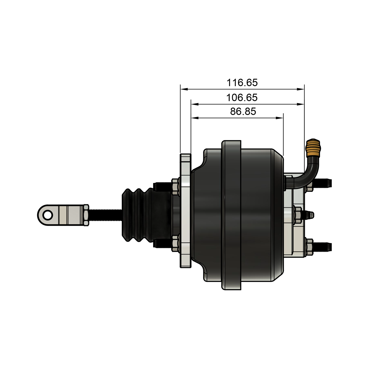 Datsun Small Can Brake Booster and ⅞ Master