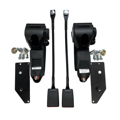 1600/510 - B110/1200 Retractable custom seat belt kit pair (includes custom mounting brackets)